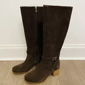 Koolaburra by UGG Damen Madeley Tall 1105860 Braun Schnalle Wildleder Stiefel Größe 5 - Bild 1 von 8