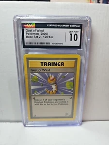 CGC 10 GEM MINT Gust of Wind 120/130 Base Set 2 2000 Pokemon Card - Picture 1 of 4