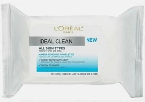 L'Oreal Paris Ideal Clean Makeup Removing Towelettes 25 Cloths - Picture 1 of 2