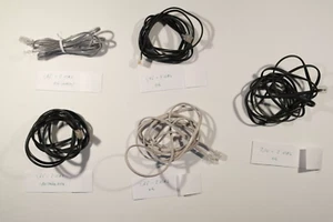 Lote 5x cables de teléfono 2 vías y 4 vías 1,85-2,00 metros - Imagen 1 de 6