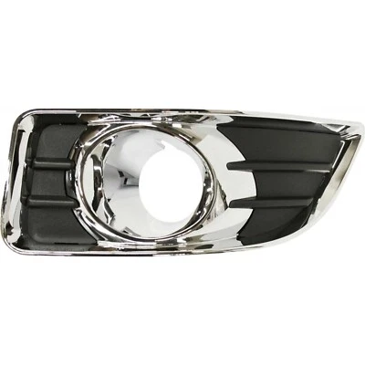 New For 2006-2008 Chevrolet Malibu Front Fog Lamp Molding Black W/ Chrome Trim - Image 1 of 4