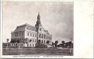 Nebraska Postkarte Grand Island NE Hall County Court House Ansicht 1900er UDB - Bild 1 von 2