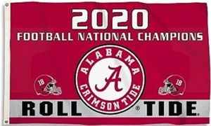 Alabama Crimson Tide 2020 Champions Premium 3x5 Flag House Banner  Man Cave - Picture 1 of 1
