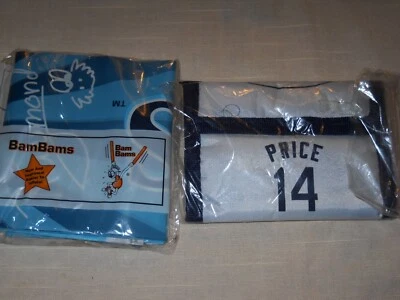 TAMPA BAY RAYS WALLET #14 DAVID PRICE AND 1 SET BAM BAMS STICKS - Image 1 of 2
