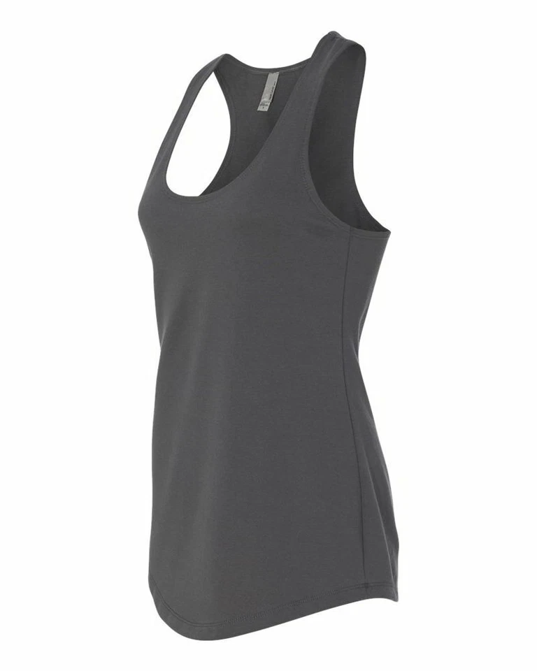 Camiseta sin mangas Next Level Terry Racerback 6933 para dama - gris oscuro - grande Foto 1 de 1