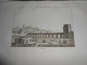 1836 ORIGINAL ANTIKER STAHLSTICH ANSICHT VON CORDOBA IN SPANIEN ESPANA - Bild 1 von 1