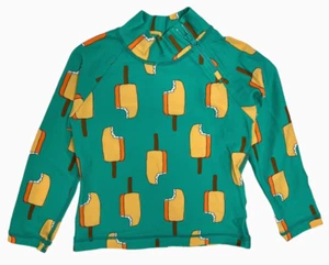 Hanna Andersson kids unisex 1/4 Zip Long Sleeve popsicle Rashguard Top size US 4 - Picture 1 of 8