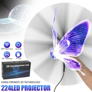 3D WIFI Hologramm Projektor LED Holographischer Anzeigen Fan 42cm Werbemaschine - Bild 1 von 24