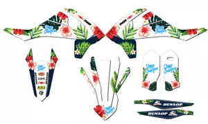 2017-2018 EXC TROPIC White Senge Graphics Kit Compatible with KTM - Foto 1 di 10