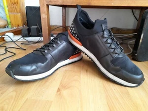 Tod's Black Leather Trainers UK 11 - Picture 1 of 8