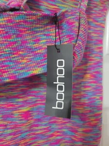 BooHoo Space Dye Cut Out Knitted Mini Dress Size 14 - Picture 1 of 4