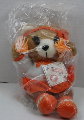 NWT NOS Gametime Plush | Tennessee Volunteers Cheerleader Bear | NCAA Football Cover