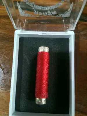 Takrud Khum Baramee Red LP Pat Wat Huay Duan Temple Takrut Thai Buddha Amulet - Image 1 of 2