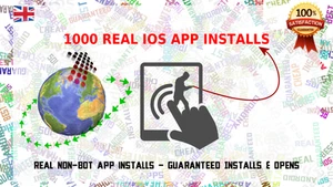1000 Real guaranteed US / UK GEO Targetted iOS App Installs - Afbeelding 1 van 1