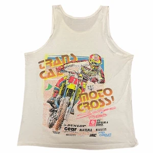 Vintage 80s 1988 Series CMC MOTOCROSS Trans Cal 88 Tank Thin Worn Moto Cross - Picture 1 of 12