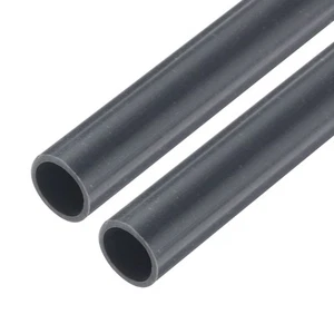 2pcs PVC Rigid Round Pipe 8mm ID 10mm OD 9" Length Dark Grey High Impact - Picture 1 of 6