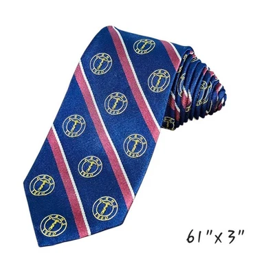 Corbata de seda Ben Silver Charleston azul rojo regimiento hecha a mano INGLATERRA Foto 1 de 4