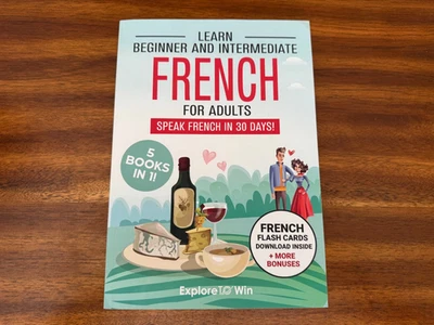 Learn Beginner and Intermediate French for Adults : 5 Books in 1 - Image 1 of 3