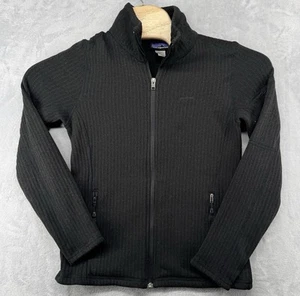 Patagonia Cables Jacket Black Fleece Ribbed Full Zip Sleeve Pocket Women’s M - Bild 1 von 5