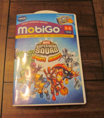 Vtech MobiGo Game Marvel Superhero Squad “ Sports Heroes" in case - Image 1 of 3