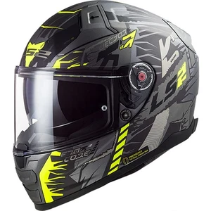 LS2 Citation II Techbot Matte Titanium Hi-Vis Yellow Helmet size Medium - Picture 1 of 4