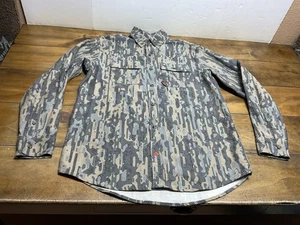 Duck Camp Long Sleeve Hunting Flannel Shirt Men’s Large Woodland Camo - Picture 1 of 16