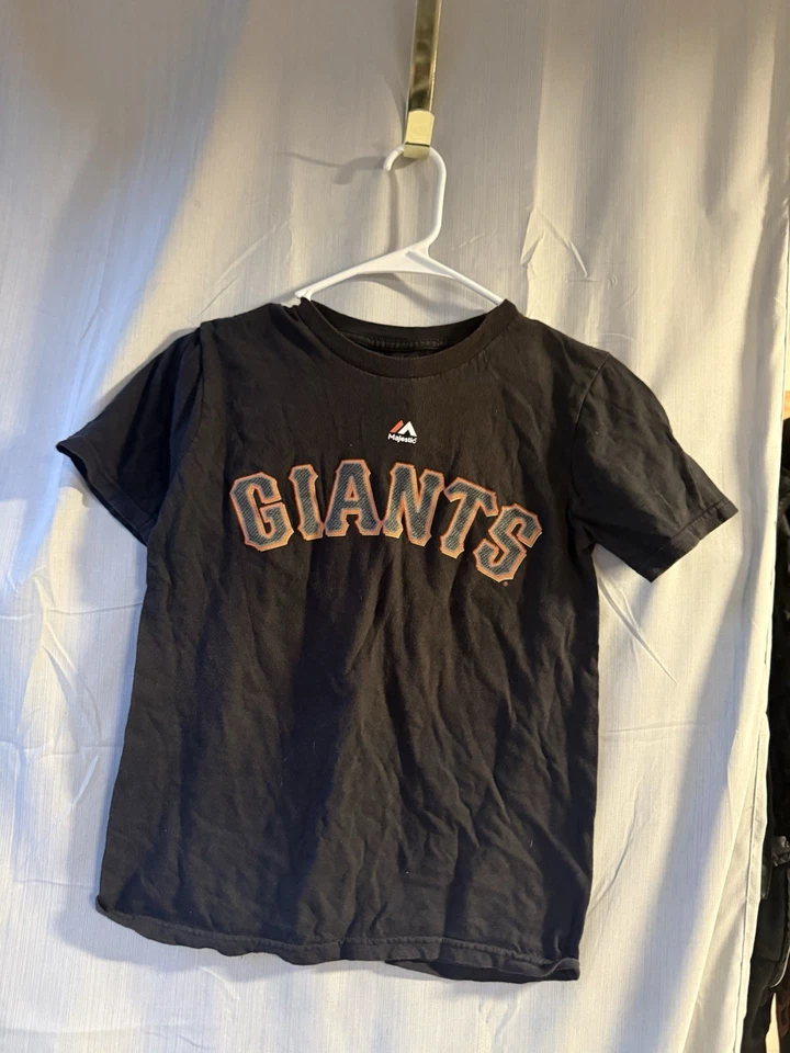 Camiseta negra mediana juvenil de los Gigantes de San Francisco MLB Buster Posey Majestic Foto 1 de 3