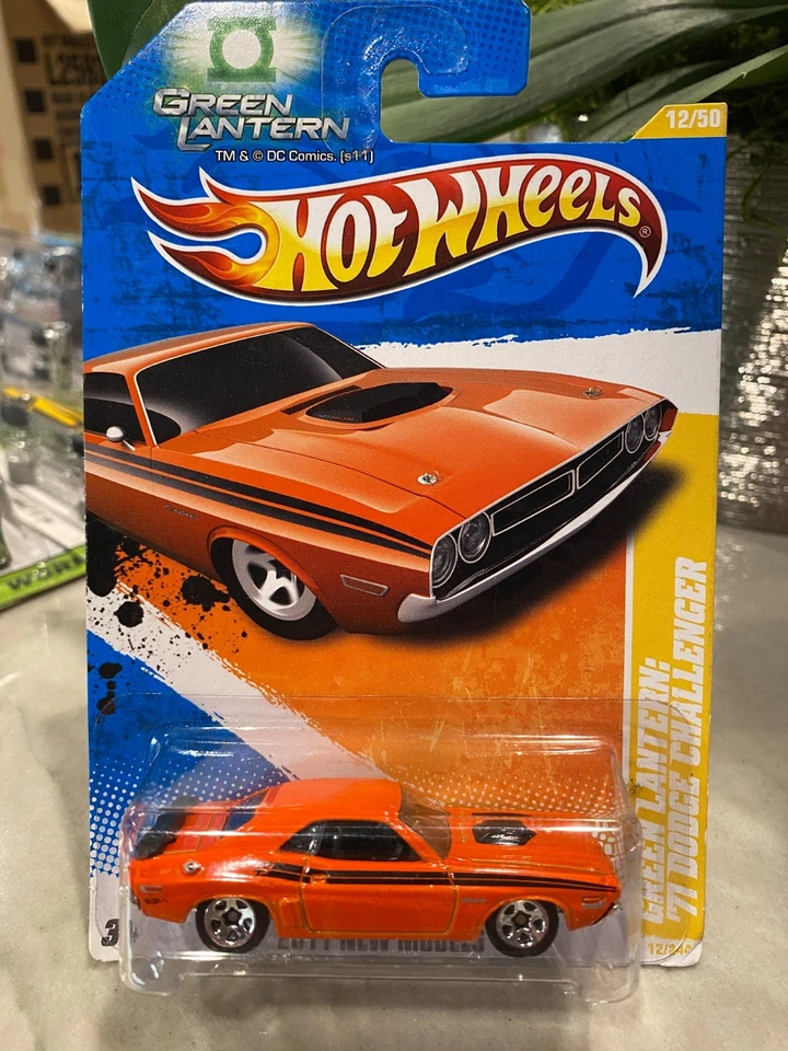 Dodge Challenger Green Lantern '71 2011 nuevos modelos Hot Wheels - naranja Foto 1 de 1
