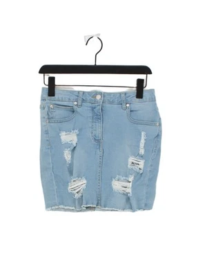 Quiz Women's Mini Skirt UK 10 Blue Cotton with Elastane Short Mini - Image 1 of 4