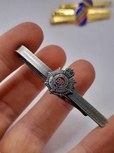 Silver Plated Enamel Royal Corps of Transport RCT Tie Bar Clip-  - Enamelled  - Picture 1 of 7