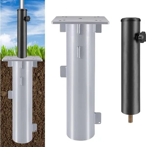 In-ground Umbrella Base with Umbrella Stand Tube, Universal - NEW OPEN BOX - Picture 1 of 7