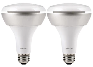 2 PACK - Philips Hue BR30 Wi-Fi Smart LED Floodlight Bulb - White Ambiance - Picture 1 of 3