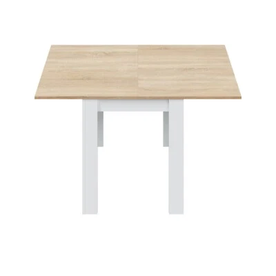 Tavolo allungabile bianco rovere fino a 134 cm 4 posti per sala cucina soggiorno - Immagine 1 di 4