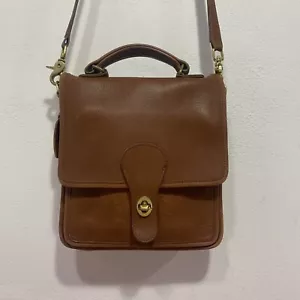 Bolso Bandolera Coach Station Vintage #5130 Bronceado Británico Hecho en EE. UU. Años 90 - Imagen 1 de 16