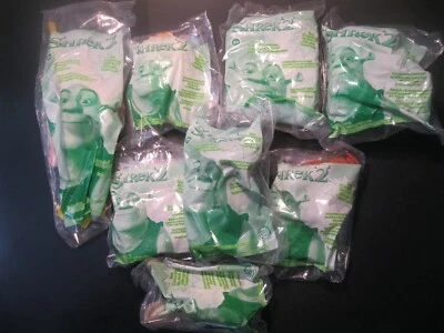 史莱克 2 "完整 8 玩具套装"全新带包装汉堡王 2004" — 第 1/4 张图片