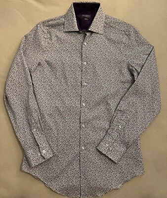 Van Heusen Flex Shirt Men's Size 14 1/2  32/33 Button Up Floral Slim Fit Stretch - Image 1 of 4