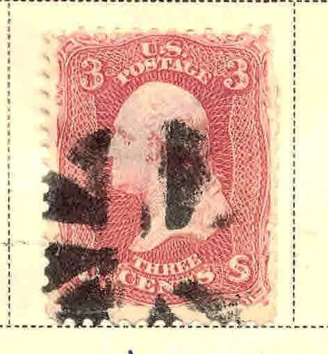 Sc# 65 3 Cent George Washington (1861) Used  - Image 1 of 1