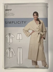 Simplicity S9217 Women’s and Men’s Robe Pajamas Pattern US size (S-XXXL) - Picture 1 of 3