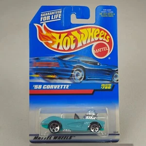 VINTAGE Hot Wheels 1997 #780 '58 Corvette MINT IN CARD (K226) SHIPS FREE - Picture 1 of 10