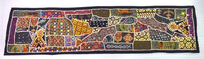 Indien Vintage Embroidery Textile Table Runner Ethnic Mirror Work. i17-177 - Image 1 of 4