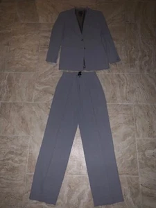 Vintage INC Slate Grey Women's Pant Suit Set Size 10 - Picture 1 of 4