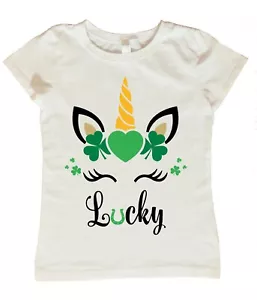 Camisa de día Unicornio San Patricio, niñas Camisa de día San Patricio - Imagen 1 de 1