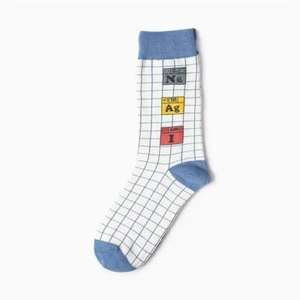 Classic Blue Lattice Creative Esigned novelty socks, unisex socks, cool socks, c - Picture 1 of 7