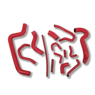 Fit 1989-1992 Ford Ranger 2.3 4 Cylinder Silicone Radiator & Heater Hose Kit Red Foto 1 de 4