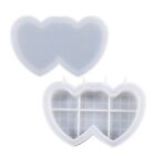 Double Heart Box Mold for Resin Jewelry Box Resin Mold Storage Box Silicone Mold