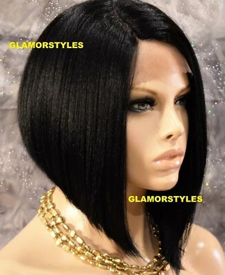 КРУЖЕВНОЙ ПЕРЕДНИЙ ПОЛНЫЙ ПАРИК ПОД УГЛОМ ВЫРЕЗ БОБ ПРЯМАЯ БОКОВАЯ ЧАСТЬ ТЕМНО-КОРИЧНЕВЫЙ #2 ТЕПЛА OK НОВЫЙ С ЯРЛЫКАМИ - Изображение 1 из 4