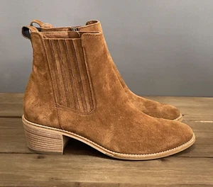 Paul Green Sante Women's Size US 9 Ankle Chelsea Boots Brown Suede Zip UK 6.5 - Picture 1 of 19