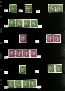 Canada - 295-300 - Selection of Used Coil Stamps, Singles, Pairs and Strips of 4 - Picture 1 of 2