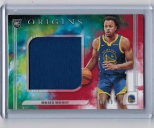 2021-22 Panini Origins Moses Moody Rookie Jumbo Jersey Red #'ed 42/49 - Picture 1 of 1