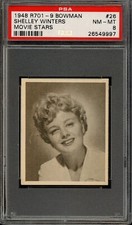 1948 R701-9 Bowman Movie Stars #26 Shelley Winters PSA 8